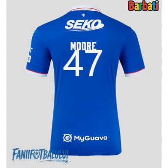Rangers Mikey Moore #47 Tricou Fotbal Replică 2025-26 Barbati Acasa